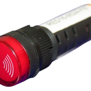 Buzzer Flashing 16mm 12V LED Red
