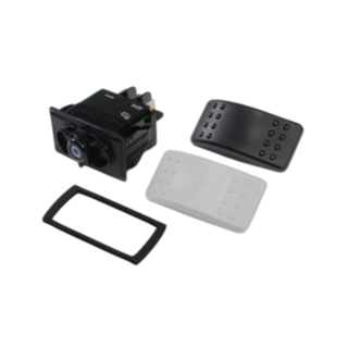 Rocker Switch DPST 24V Amber LED (Cole Hersee 58332)