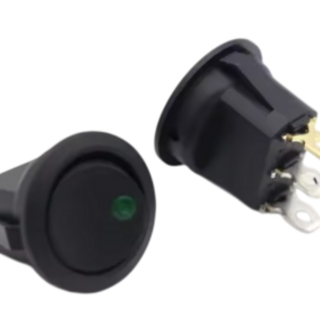Rocker Switch On/Off Green LED 12V