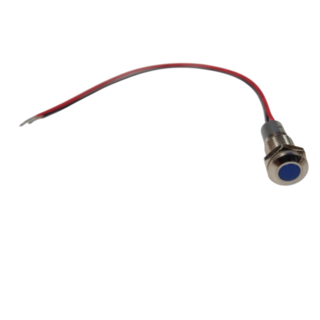 LED PILOT LIGHT 8mm THREAD BLUE 12/24VDC
