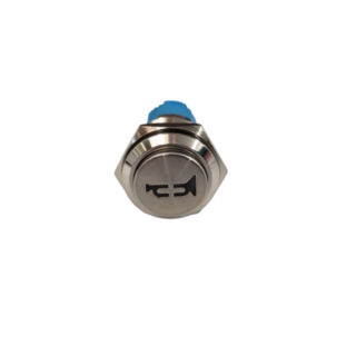 PUSH BUTTON SWITCH ( NO/NC MOM ) WITH HORN SYMBOL - BLUE LED
